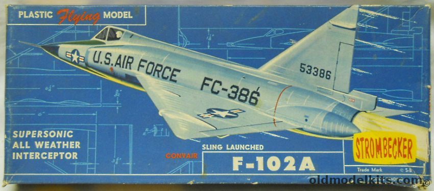 Strombecker 1/58 Convair F-102A Delta Dagger - Flying Model Kit, SM51-89 plastic model kit